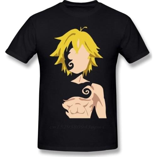 Seven Deadly Sins T Shirt Meliodas T-Shirt Short-Sleeve 100% Cotton Tee Shirt Funny Classic Man Printed Tshirt