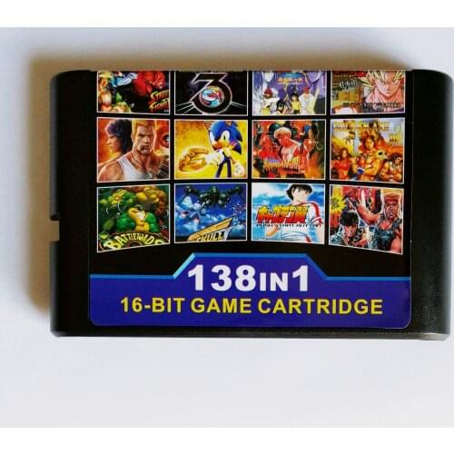 Hot Game Collection 138 in 1 For SEGA GENESIS MegaDrive 16 bit Game Cartridge For PAL and NTSC