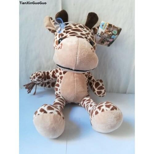 Lovely cartoon animal jungle giraffe about 28cm plush toy soft doll toy birthday gift h2408