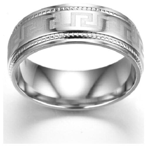 POTCET Korea 2021 Trendy Fashion Couple Stainless Steel Geometric Titanium Steel Ring Retro Hip Hop Free Shipping Jewelry