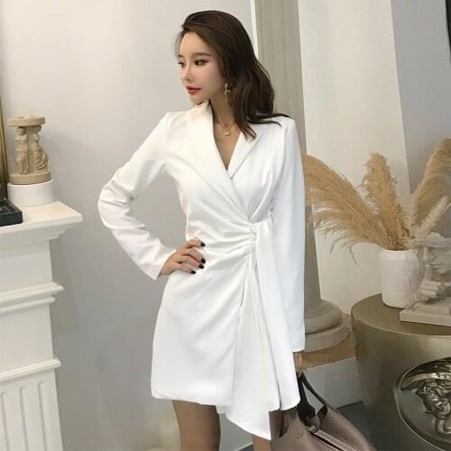Korean Style New Autumn Spring WomenS Blazer Elegant Fashion Lady Bandage Belt Blazers Coat Suits AA5354