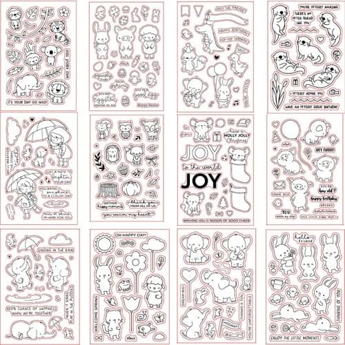 Cute Easter Animal 2019 Transparent Clear Silicone Stamp for DIY Scrapbooking/Handcraft Photo Album Card Making Decorative Stamp