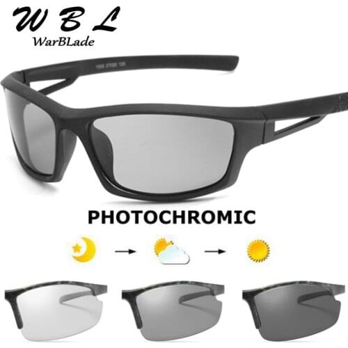 Driving Photochromic Sunglasses Men Polarized Chameleon Discoloration Sun glasses for men oculos de sol masculino WarBLade