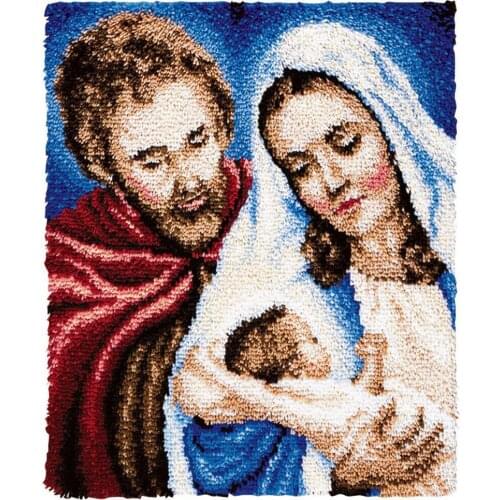 Carpet embroidery Latch Hook Kits with Printed Pattern on Canvas DIY Rug Embroidery Set Crafts for Kids and Adults Home Decora