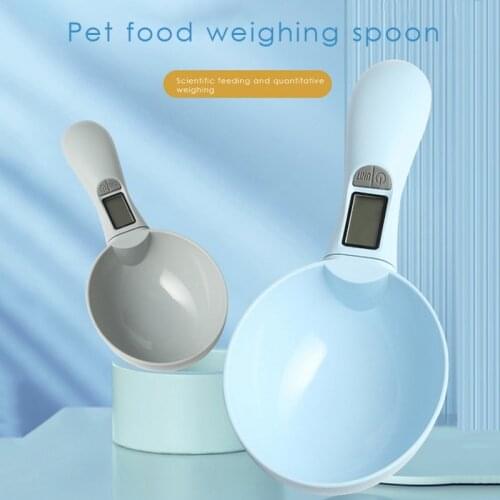 Pet Food Scale Cup Portable Dog Cat Feeding Bowl Scale Spoon With Led Display Easy To Clean Measuring Scoop Cup