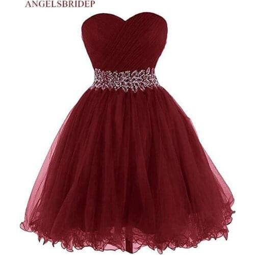 Vintage 1950s Short Homecoming Dresses Abendkleid Empire Waist Beading Crystal Tulle Celebrity Formal Graduation Dresses