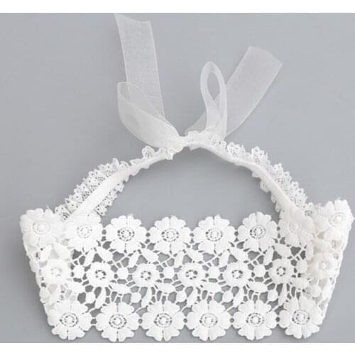 Newborn Photography Props Lace Baby Headband for Girls Flower Infant Headwear Baby Girls Head Wrap