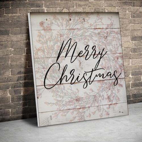 Framed Berries Merry Christmas Canvas Paintings Christmas Posters Wall Art Canvas Prints Pictures Kids Room Home Inner Frame