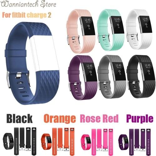 Smart Watch Band for Fitbit Charge 2 Silicone Wristband Strap Replacement Smart Watch Bracelet Fit for Fitbit Charge 2 Band