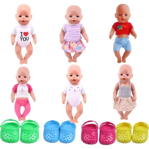 Chirstmas Clothes Pants Shirt And Shoes For 18 Inch American Boy Girl Toy Children doll Top Set Only Doll Costume