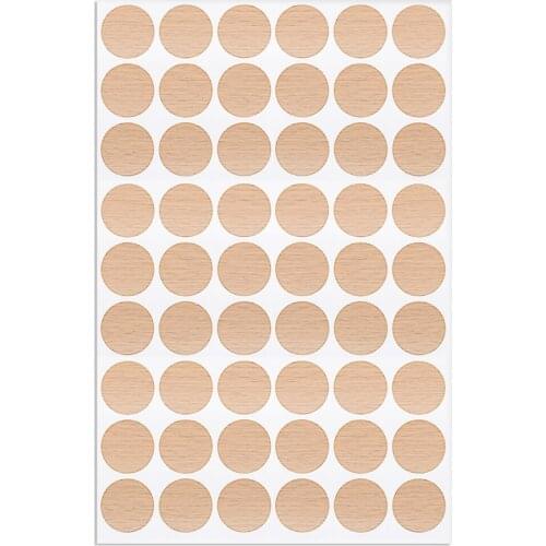 Uxcell Self-adhesive Screw Hole Stickers,1-Table Self-adhesive Screw Covers Caps Dustproof Sticker 21mm 54 in 1 Maple