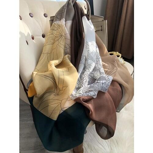 Silk Scarf Women Silk Wrap Pashmina Hangzhou Spring Autumn Long Shawl Gift Fashion Lady Real 100% Silk Scarf 200-90