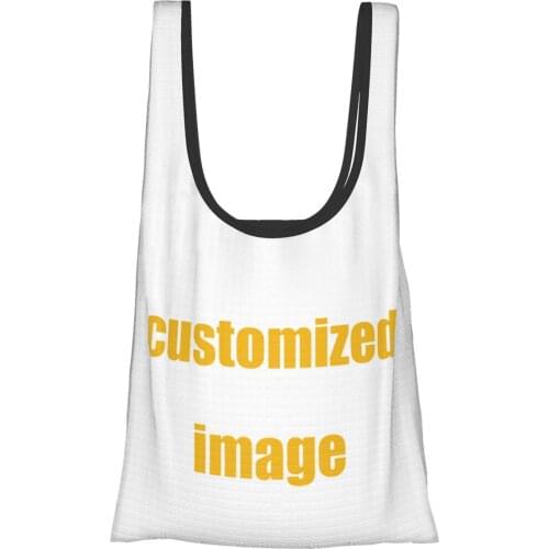NOISYDESIGNS Customized Printed Foldable Recycle Shopping Bag Folding Reusable Shopping Tote Portable Travel Storage Bags Custom