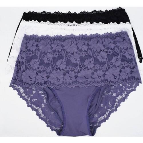Plus Size Underwear Womens Sexy Panties Shorts Lace Lingerie Briefs Healthy Underpants