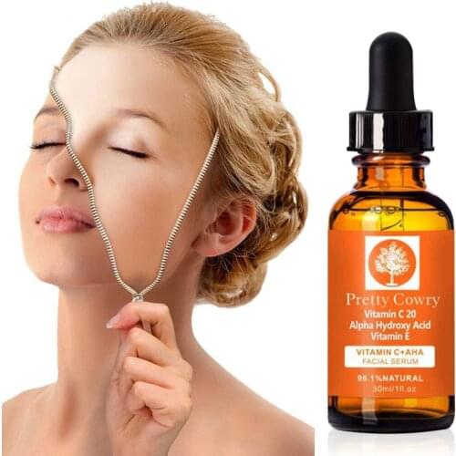 Vitamin C Pure 100% Strong Hyaluronic Acid Anti Aging Wrinkle Skin Tightening Face Serum Nourishes facial skin women Beauty tool