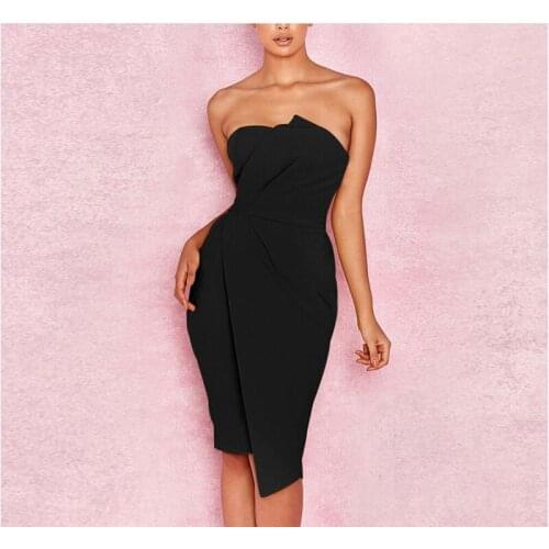 Women Elegant Dress Bandage Bodycon Sleeveless Irregular Evening Sexy Party Pencil Dresses Ladies Costume Fashion New Sale