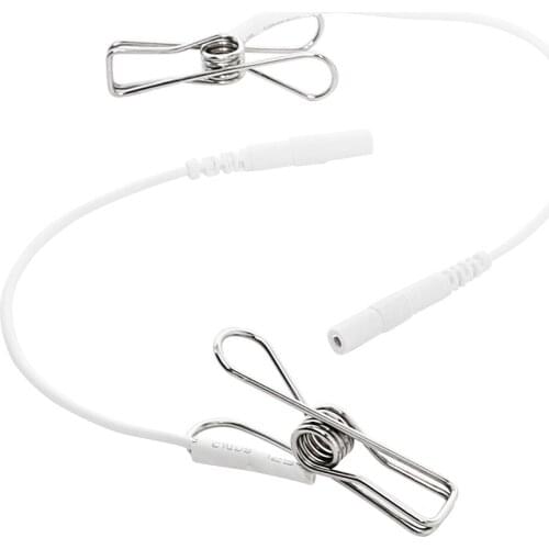 1 Pair Metal Nipple Clamp Electric Shock Nipple Clips Sex Toys for Women Men Clitoris Stimulator Adult Game