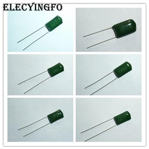 10pcs 1000V 5% Mylar Polyester Film capacitor 3A102 3A152 3A182 3A222 3A272 3A332 3A392 3A472 3A562 3A682 3A822 3A103 J 1KV