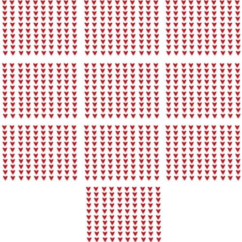 1000 Pack Fishing Lures Sequin Hard Bait Spoon Tackle Red Heart/Oval