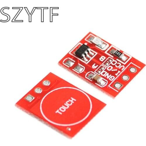 5Pcs TTP223 Touch Key Switch Module Touching Button Self-Locking/No-Locking Capacitive Switches Single Channel Reconstruction