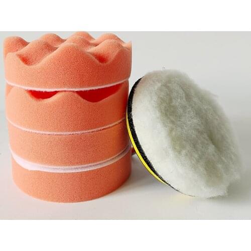 7pcs 4 Inch Sponge Buffing Polishing Pad Foam Buffer Pads Hand Tool For Car Polisher Buffer Wax Cleaning 100mm