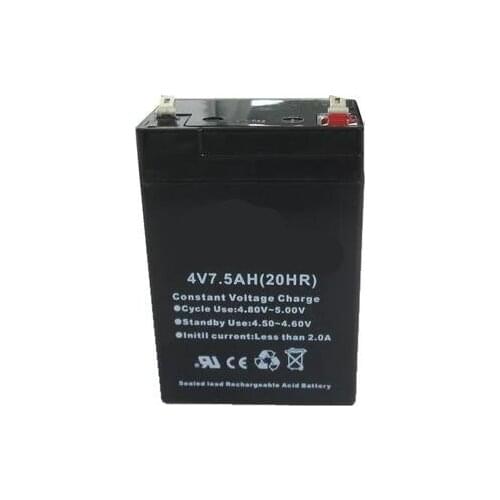 Free shipping 4V 7.5Ah lead acid rechargeable battery LED lamp battery vrla storage battery