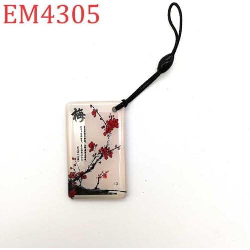 125Khz Rewritable Writable Blank Card Keyfob Token Key Tag RFID Badge Card EM4305 T5577 Dropping Glue Keychain Access Control 1