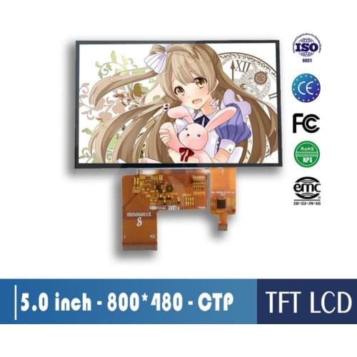 Dawupine 5 inch TFT capacitive touch RGB LCD 800*480 LCD