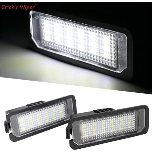Ericks Wiper 2Pcs Universal 12V 18 LED Car License Number Plate Lights Tail Lamp Bulbs For VW GOLF 4 5 6 Passat B6 Lupo