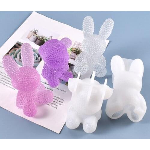 3D Diamond Bear Silicone Mold Kawaii Clear Resin Mold Sweet Home Decoden Cabochon Epoxy Resin Mold Resin Art Supplies