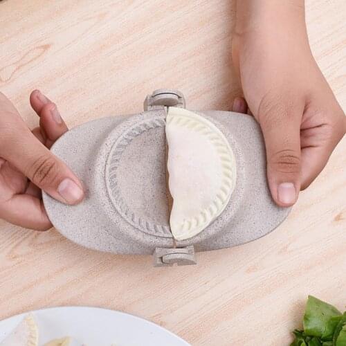 Dumpling Maker Creative Labor-saving Wear-resistant Wheat Straw Eco-friendly Easy to Use Dumpling Mold for Home Dumpling Tools