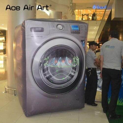 Giant full digital printing inflatable washing machine model washer/wash replica for advertising and shows
