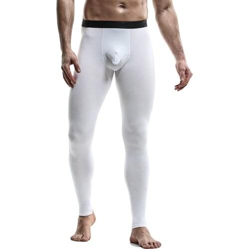 Modal Men Warm Long Johns Leggings Trousers Men Hot Thin Section Elastic Line Pants Male Underpants Legging Tight Autunm Winter