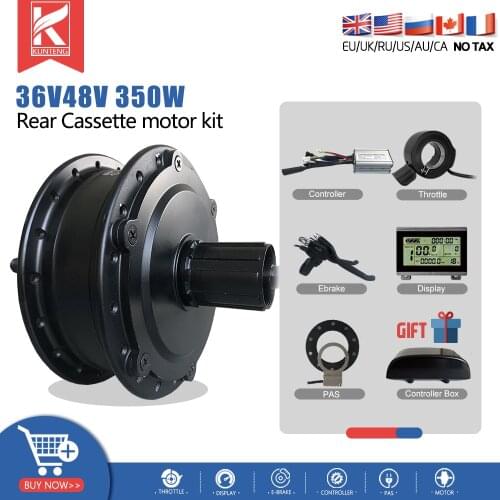 EBIKE conversion kit Rear e-bike Gear Cassette Hub Motor Wheel 36V 48V 350W For 16-29inch 700C Electric Bicycle Conversion Kit