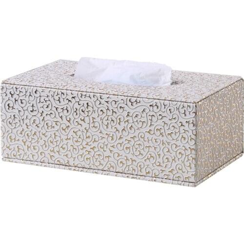 👍Tissue Box Upscale Leatherette Bathroom Living Room Creativity Home Restaurant Hotel Office Tissue Box