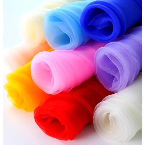 150cm x 100cm Organza Fabric Embroidered Lace Skirt Wedding Mesh Organza Tulle Handmade DIY Sewing Material