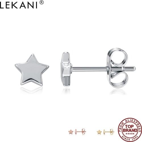 LEKANI Romantic Star Stud Earrings For Women 3 Colors Female Comfortable To Wear Small Earring Anniversary New Fashion Jewelry