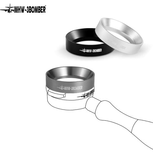 MHW-3BOMBER 58mm Magnetic Dosing Ring Funnel Al-Alloy Original Design Stable Perfect Coffee Portafilter Accessory Black or Gey