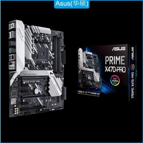 Asus PRIME X470-PRO AMD AM4 ATX motherboard DDR4 3600MHz dual M.2 SATA 6Gbps and USB 3.1 Gen 2