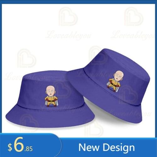 One Punch Man Cap Comic Cartoon Bucket Hat Men Women Pop Fisherman Caps Harajuku Hats Gorro Pescador