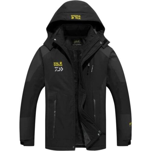 2021 DAIWA Mens Winter Hiking Fishing Jacket Men Outdoor Sports Camping Trekking Plus Velvet Waterproof Fishing Clothes