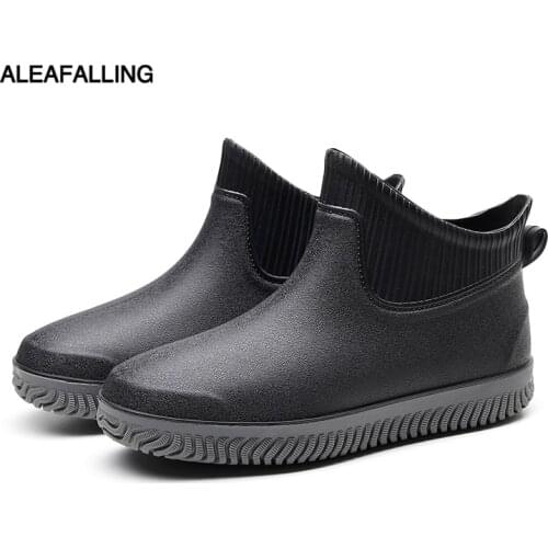 Mens Rain Boots Skid-proof And Wear-resistant Water Boots Wash Shoes Waterproof Chefs Shoes Overalls And Garden Washing Shoes