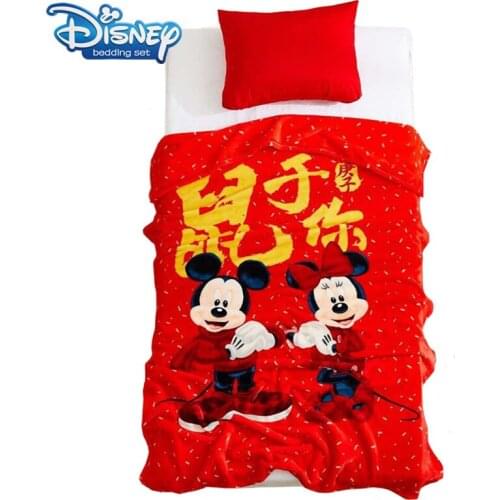 Soft Bed Sheet for Kids Baby Cartoon Children Blanket red Mickey mouse Print Throw Blanket Sofa Flannel Blanket birthday present