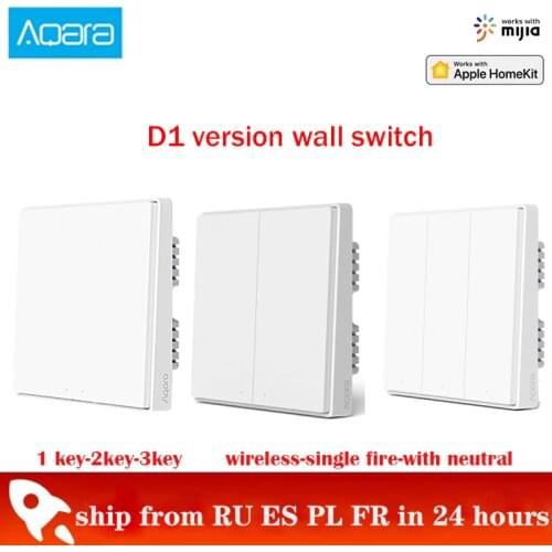 Xiaomi wall switch ZigBee Aqara Wireless Switch Key Smart home Zero Line Fire Wire Light Switch Remote Control For Mijia Homekit