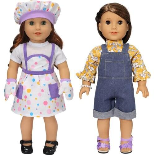 18" American Og Girl Dolls Clothes Dress Costume 40 Cm Reborn Baby Doll Toys Outfits Children Girl Gifts