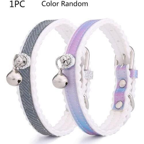 Gradient Diamond Bell Pet Collar Dog Collar for Dogs Easy Wear Adjustable Safe Drop shipping