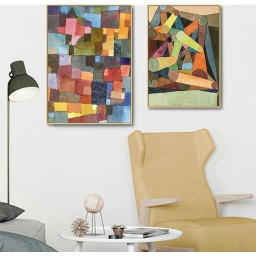 Paul Klee Classic Abstract Style Modern Decoration Art Canvas Print Painting Poster Wall Pictures for Living Room Home Decor