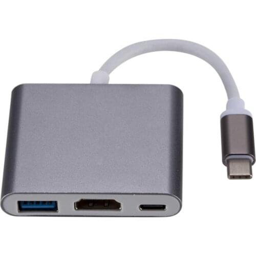Portable Docking Station USB C Type C PD Video Converter Three-in-one Docking Station Multi-function Docking Station