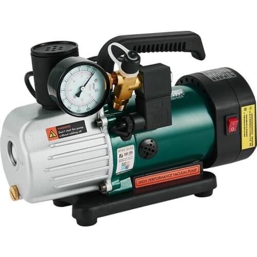 Rotary Vane Intelligent Vacuum Pump Portable 220V Light Air Conditioning Refrigerator Service Low Noise Suction Pump Anti-reflux