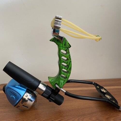 Hunting Fishing Slingshot Shooting Catapult Bow with Fishing Reel Sling Shot Catapult Crossbow Bolt Shooting Fish 2020 New
